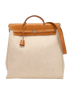 Herbag 39 In Vache Hunter/Toile Ecru/Naturel Sable, &pound;750, Handbags, Beige, Canvas, Front view